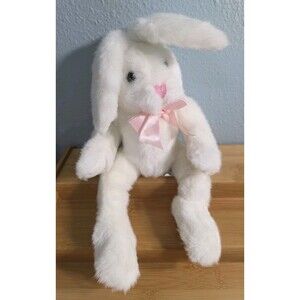 Vintage Kelloggs Co White Bunny Rabbit Floppy Plush 13" Sasco 1997 Cereal Promo